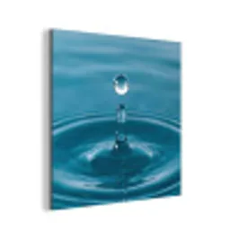 Waterdruppel - Water - Oppervlakte aluminium wit klein -3d