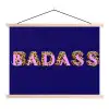 Badass - Panterpint - Schaduw - Roze textielposter latten blank klein -3d