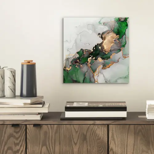 Marmer - Goud - Groen - Luxe aluminium wit klein -sfeer1