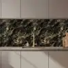 Marmer - Zwart - Goud keuken achterwand 2 middel 871 zz_3dshopping