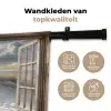 Doorkijk - Strand - Duinen - Zee - Natuur Wandkleed katoen klein -sfeer2