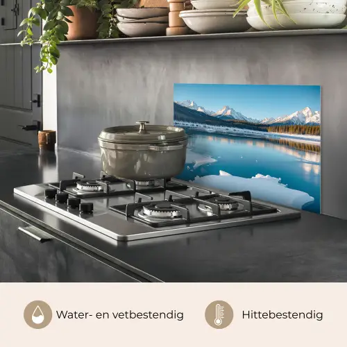 Landschap - Winter - Meer - Bergen - Uitzicht - IJs keuken achterwand spatscherm klein -usp_NL