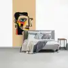 Geometrisch - Felle kleuren - Kubistische stijl fotobehang vinyl groot -slaapkamer