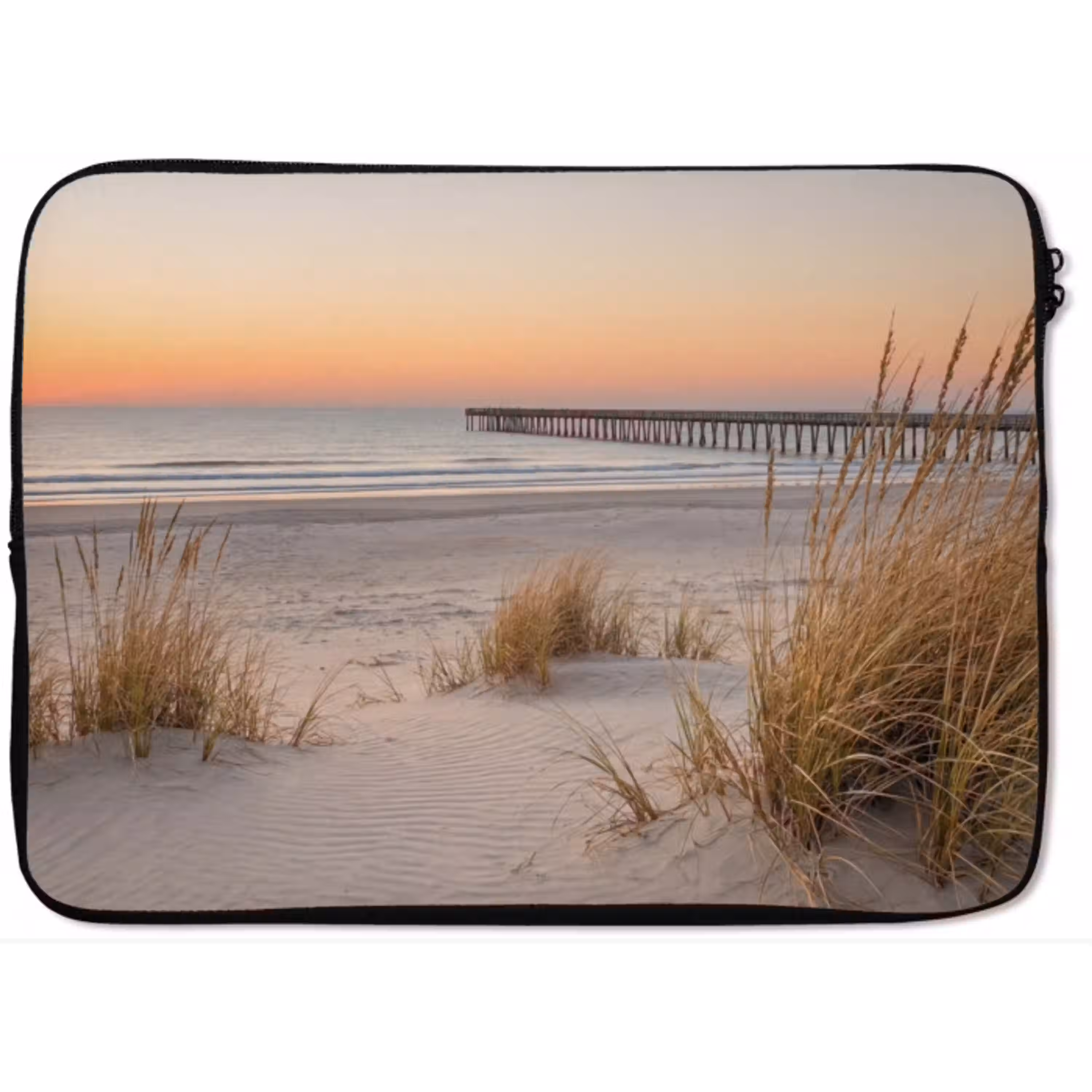 Pier - Zonsondergang - Strand laptophoes neopreen klein -zkaufland3dotto