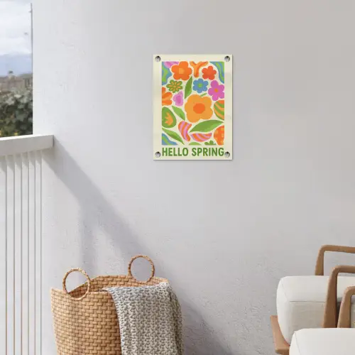 Illustratie - Bloemen - Quote - Kleurrijk tuinposter los doek klein -sfeer8