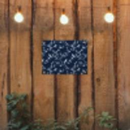 Grafisch - Bloesemtak - Blauw tuinposter los doek klein 239 -sfeer1