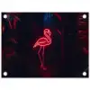 Flamingo - Roze - Neon - Licht tuinposter los doek klein -3d