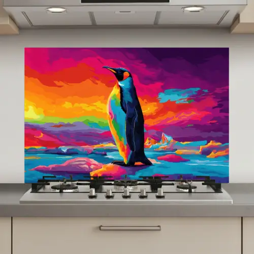 Ijsschots - Pinguïn - Abstract - Lucht keuken achterwand spatscherm klein -3d_website