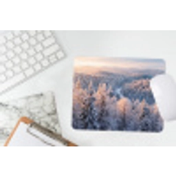 Bos - Bergen - Goud - Winter - Warm muismat rubber klein -witbureau