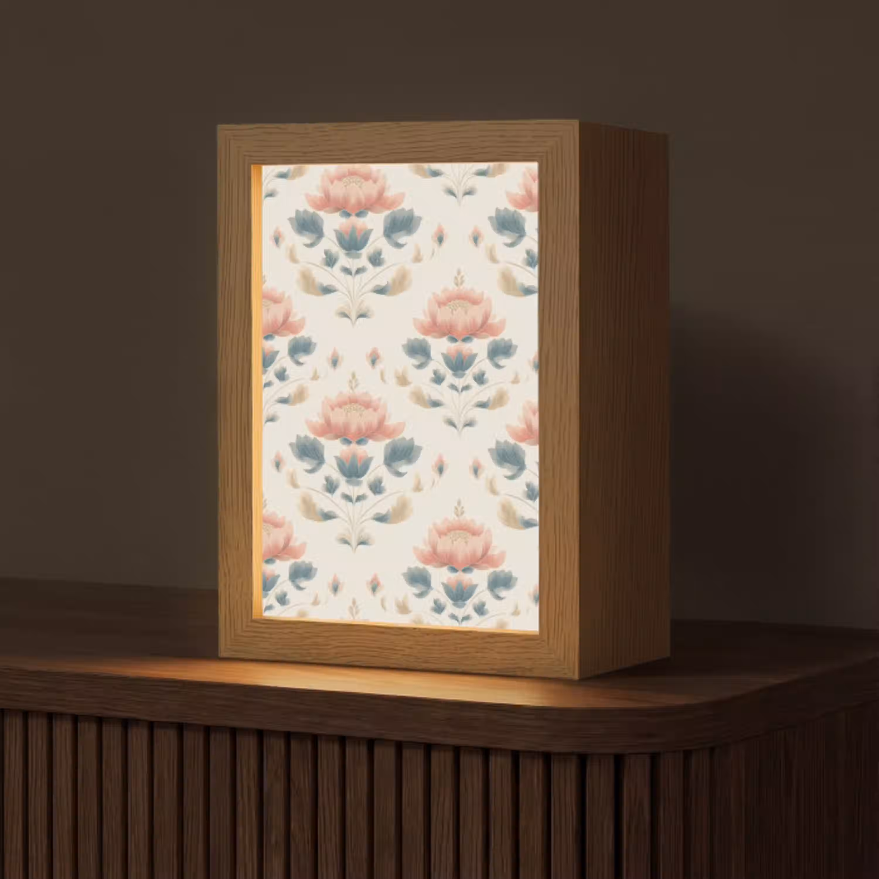 Lotus - Bloemen - Roze Light Box met kabel (Tafellamp) klein 925 -z3d_website