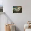 De bedreigde zwaan - Schilderij van Jan Asselijn tuinposter los doek klein -sfeer8