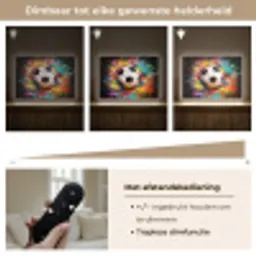 Voetbal - Verf - Kleuren - Zwart - Wit Light Box met batterij (Wandlamp) middel -USP_dimbaarNL