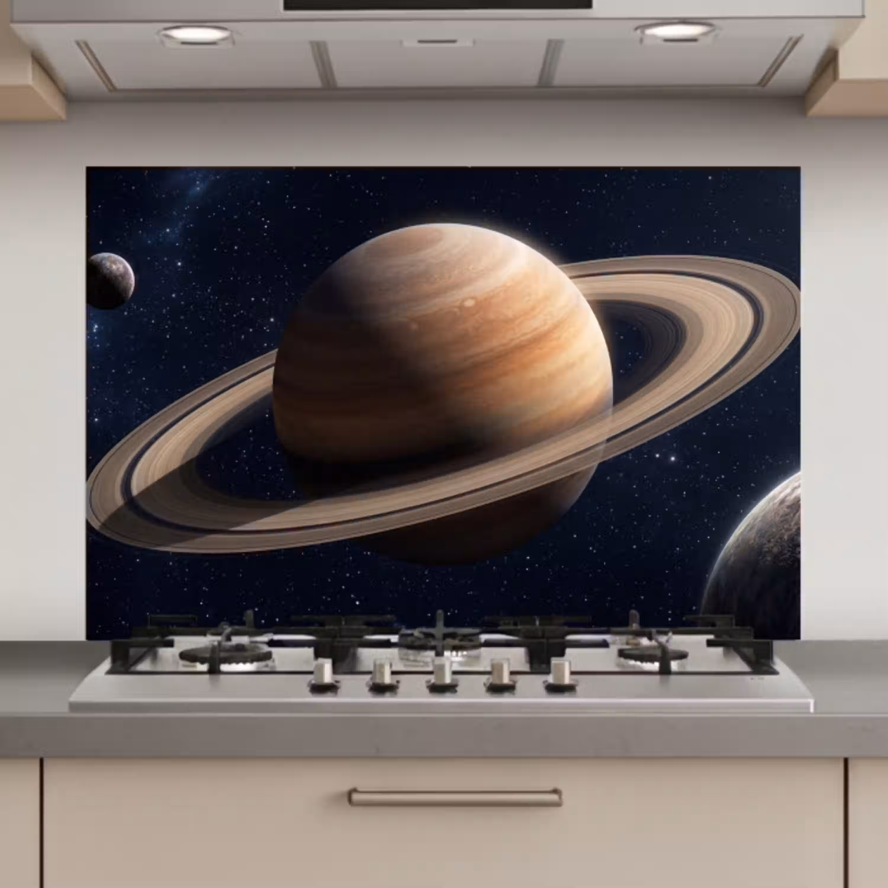 Planeten - Saturnus - Ruimte keuken achterwand spatscherm klein -3d_website