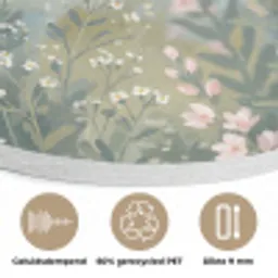 Kolibrie - Illustratie - Kleurrijk Akoestische PET Vilt - Rond klein -closeup_NL
