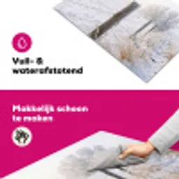 Hek - Sneeuw - Mist - Platteland - Nostalgisch Inductie beschermer vinyl 3mm klein -wsfeer6_website