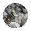 Marmer - Zwart - Goud - Grijs Wandcirkel aluminium klein -3d