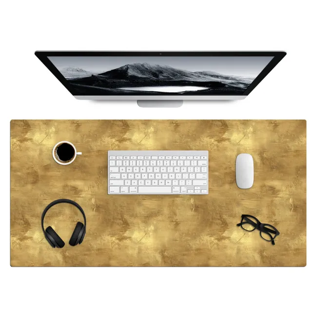 Desk Mat - Industrial - Texture - Gold