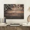 Kerstdecoratie - Houten - Dennenappel - Bruin PET vilt klein -sfeer1