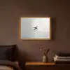 Minimalistisch - Silhouet - Zwart - Vliegtuig Light Box met batterij (Wandlamp) middel -sfeer4