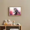 Paard - Dieren - Meisje - Roze Light Box met batterij (Wandlamp kind) middel -sfeer2_kind