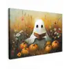 Halloween - Spook - Herfst - Pompoen - Bloemen - Natuur Tuinposter op houten frame 2 cm dik klein -3d
