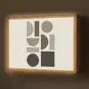 Natuurlijke tinten - Grafisch - Verticale compositie Light Box met batterij (Wandlamp) middel -z3d_website