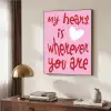 Valentijn - Hart - Liefde - Roze Textielframe zwart klein -sfeer3