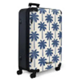Symmetrisch - Palm - Blauw NBS - Large koffer - Volwassenen Unisex groot -product1