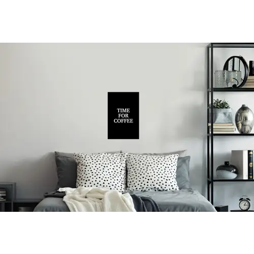 Quotes - Letters - Koffie - Zwart Muursticker klein -slaapkamer