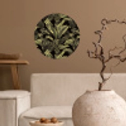 Botanisch - Bladeren - Groen Wandcirkel behangsticker klein 186 -sfeer1