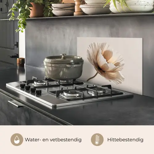 Bloem - Beige - Crème keuken achterwand spatscherm klein -usp_NL