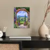 Doorkijk - Toscane - Landschap - Poort poster papier klein -sfeer1