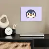 Pinguïn - Paars - Schattig poster papier klein -sfeer1