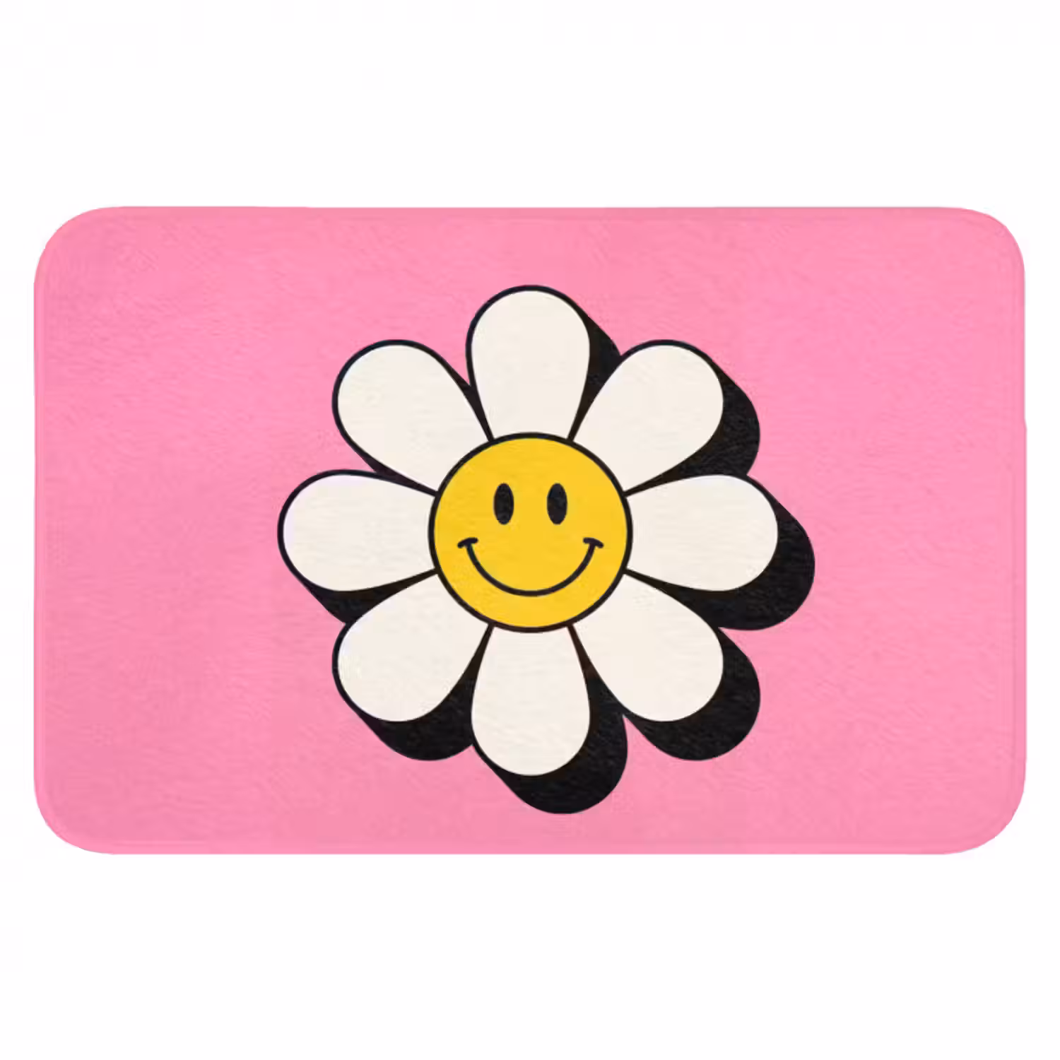 WC Vorleger - Smiley - Blume - Rosa