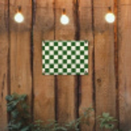 Schaakbord - Patroon - Groen tuinposter los doek klein 239 -sfeer1
