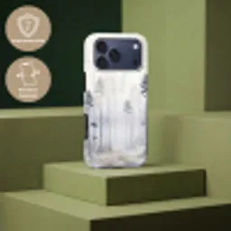 Bos - Bomen - Mist - Natuur - Illustratie - Grijs Toughcase MagSafe Apple iPhone 17 Pro Max klein -USP_PrintM_NL