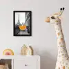 Sinaasappel - Eiffeltoren - Vrouw fotolijst zwart zonder passe partout klein -usfeer4_kinderkamer