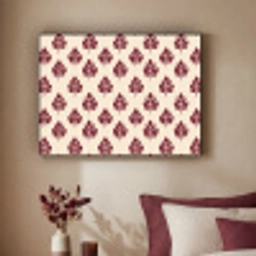 Botanisch - Patroon - Bordeaux Textielframe zwart klein 947 -sfeer1