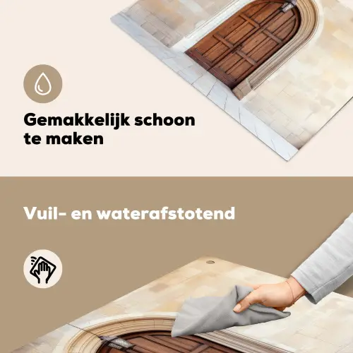 Houten - Deur - Lantaarn Inductie beschemer met haakjes klein -ky-schoon-nl