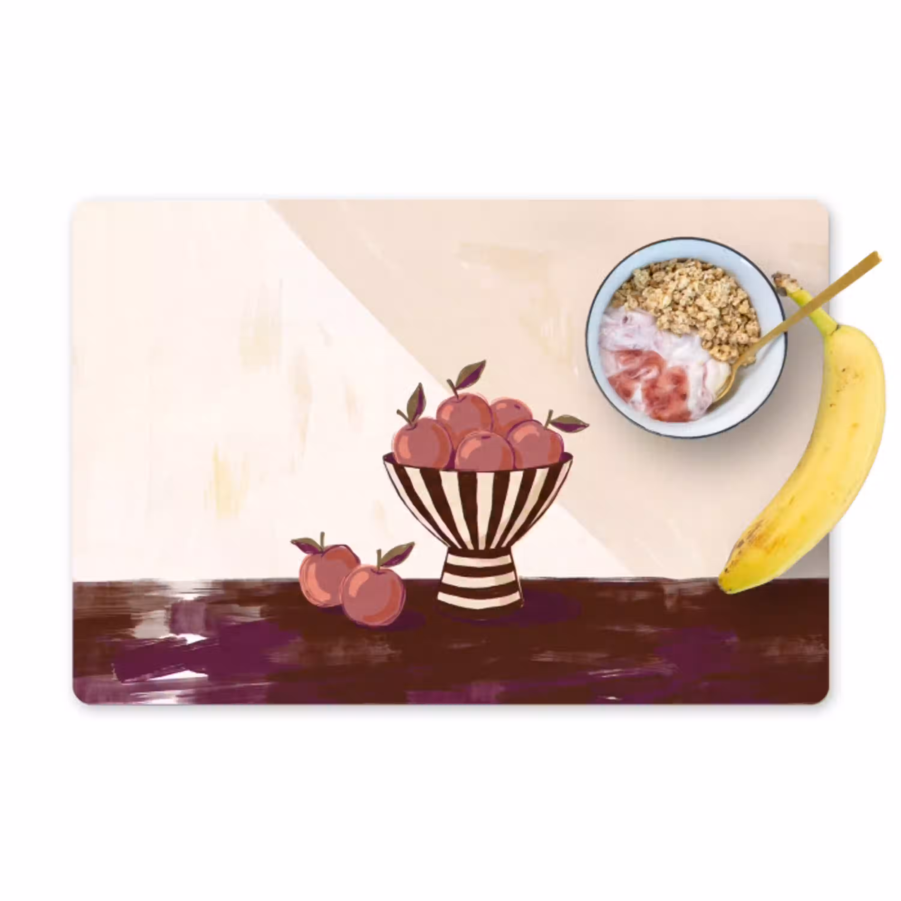 Eten - Schaal - Stilleven - Modern - Rood Placemat vinyl groot -zzzproduct_Kitchenyeah-website