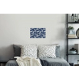 Botanisch - Patroon - Blauw Muursticker klein 286 -slaapkamer