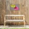 Planten - Anthurium - Groen - Roze Tuinposter op houten frame 2 cm dik klein -sfeer4