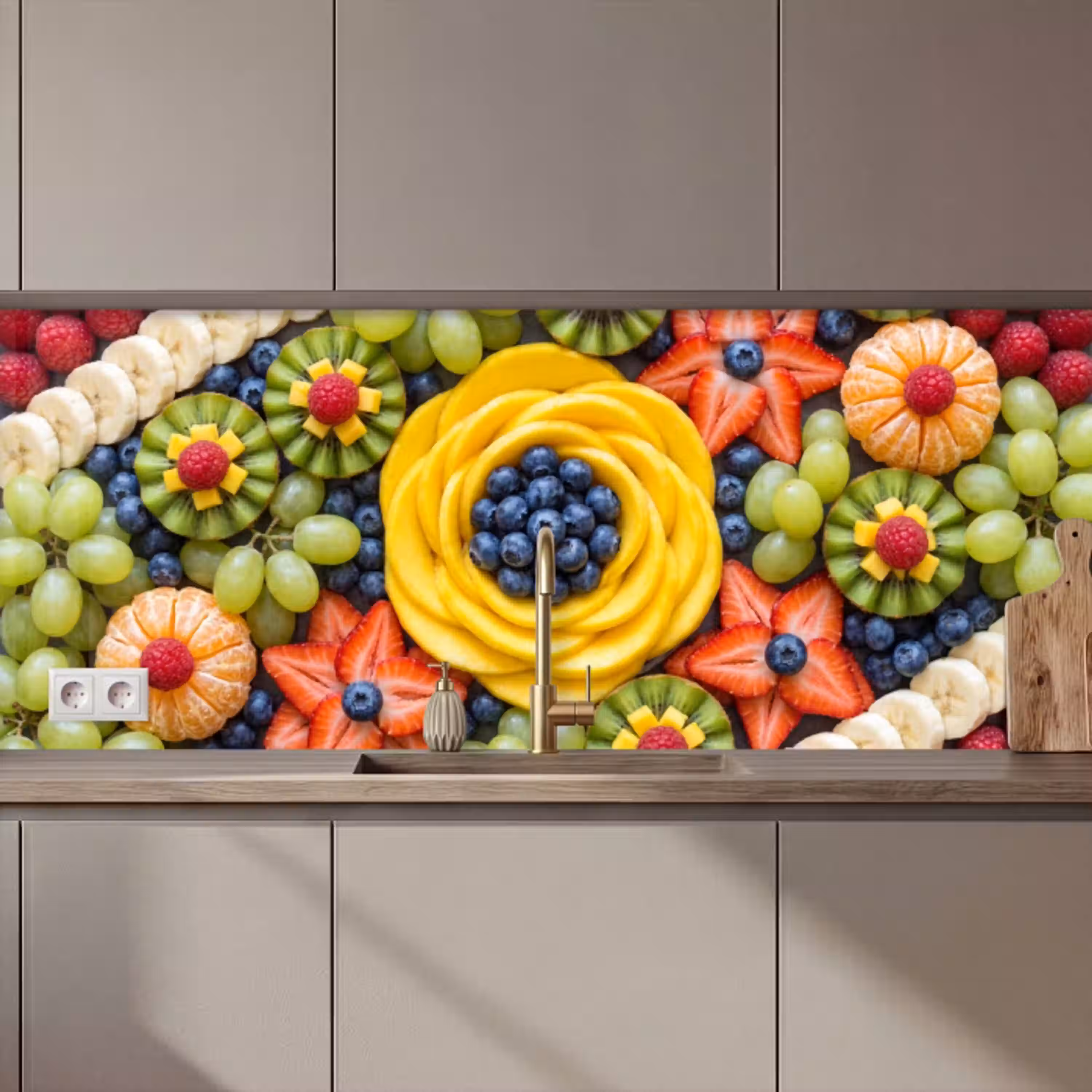 Fruit - Arrangement - Gezond - Kleurrijk - Eten keuken achterwand 2 middel zz_3dshopping