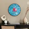 Badeend - Dobberend - Roze Fotolijst rond zonder passe partout klein -sfeer1