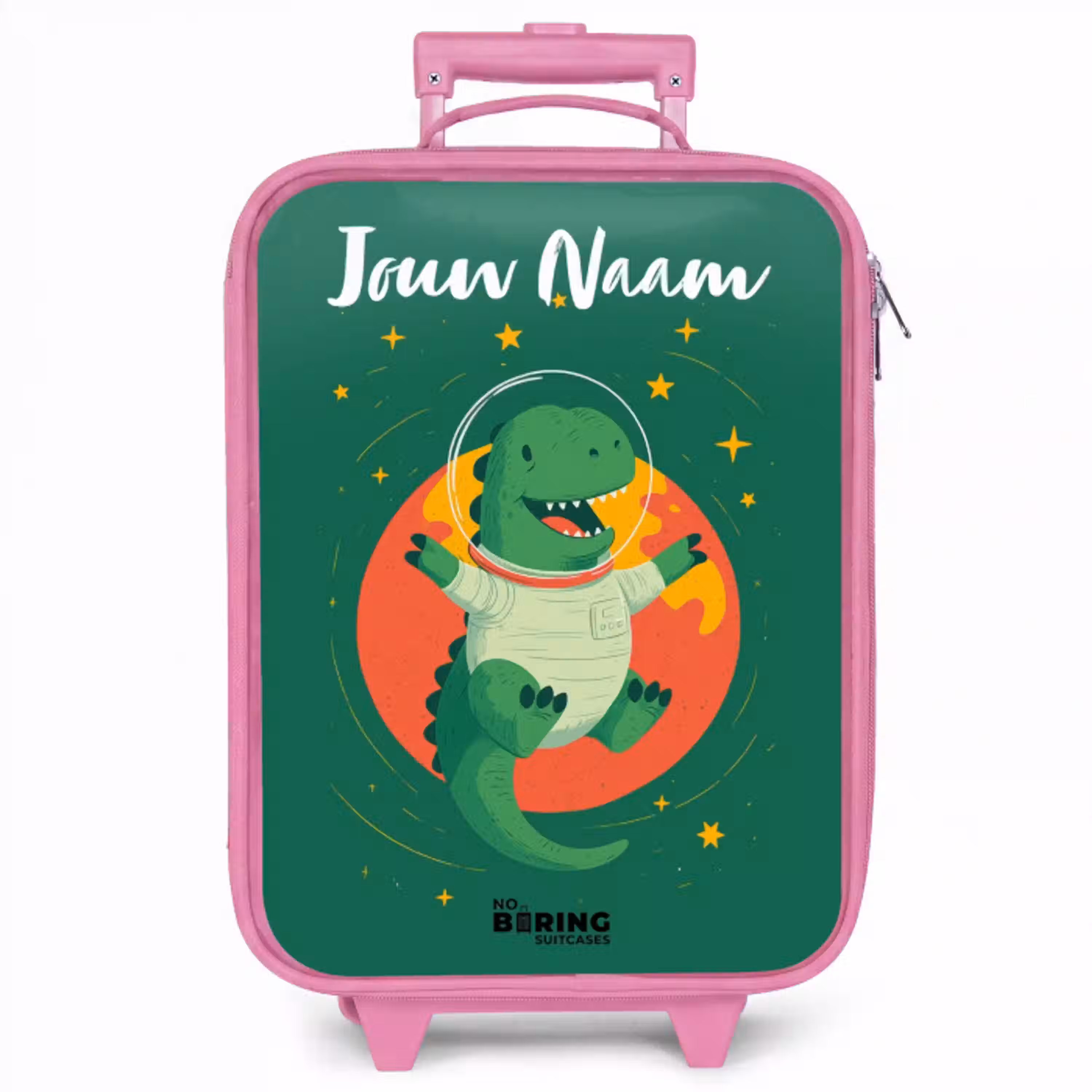 Dino - Planeet - Sterren - Groen Kinderkoffer - Roze klein -zzz_website3d