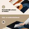 Abstract - Vormen - Donkerblauw Inductie beschemer met haakjes klein -ky-schoon-nl