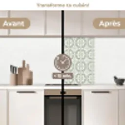 Klassiek - Pastel - Bloemaccent keuken achterwand 2 middel 865 -voor-na2_FR
