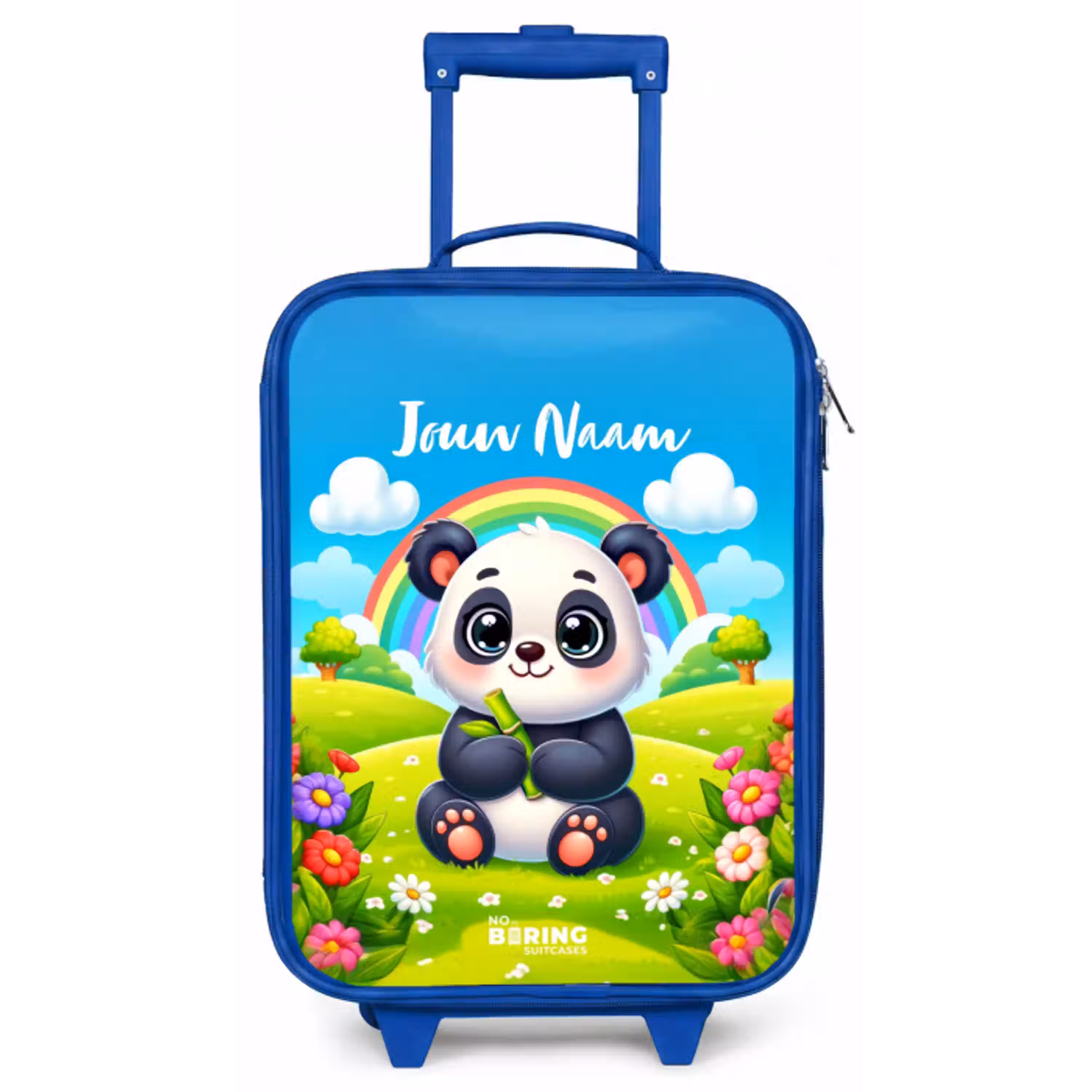 Pukkie Panda Kinderkoffer - Blauw klein -zz3dotto
