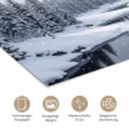 Sneeuwlandschap - Bergen - Rivier - Winter poster papier klein -tcloseup_DE