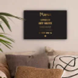 Spreuken - Quotes Mama Je Hebt Ons Al - Moeder - Moederdag cadeau voor mama - Goud canvas 2cm klein -sfeer1
